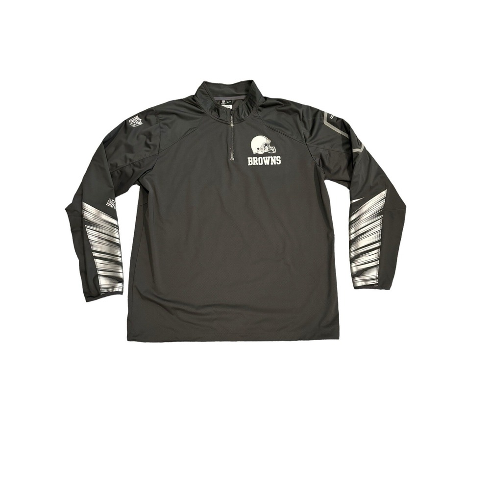 Nike Cleveland Browns Platinum Rush 2.0 Jacket 597644-060 Gray Silver Men's XL